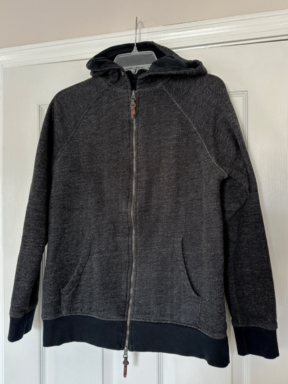 Merona Men's Black Hoodie Size M Zip Up